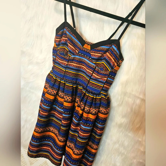 Band of Gypsies Geo Print Mini Dress (Rare) - Picture 2 of 8